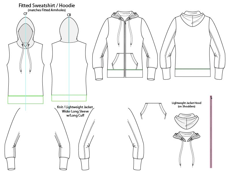 Adobe Illustrator Flat Fashion Sketch Templates - My Practical Skills