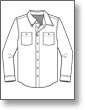 Mens Flat Sketches - Woven Shirt