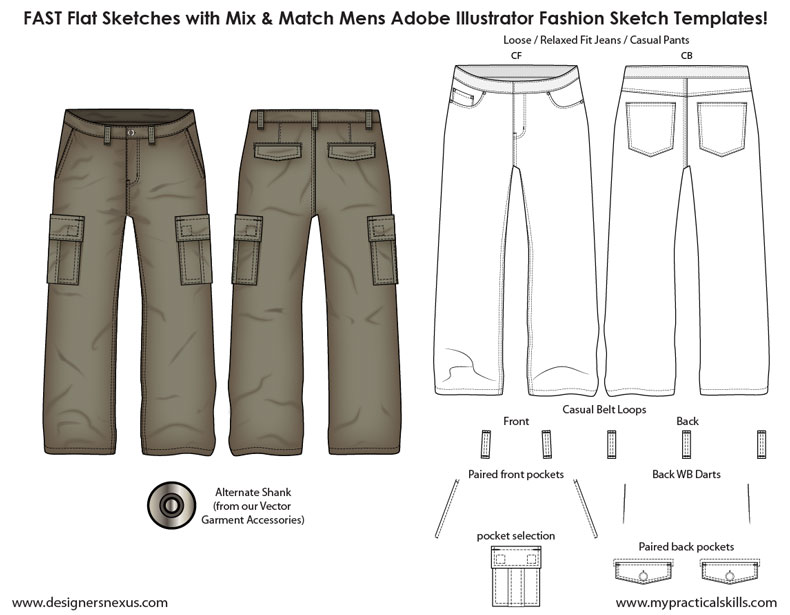 Mens Flat Fashion Sketch Templates - My Practical Skills | My Practical ...