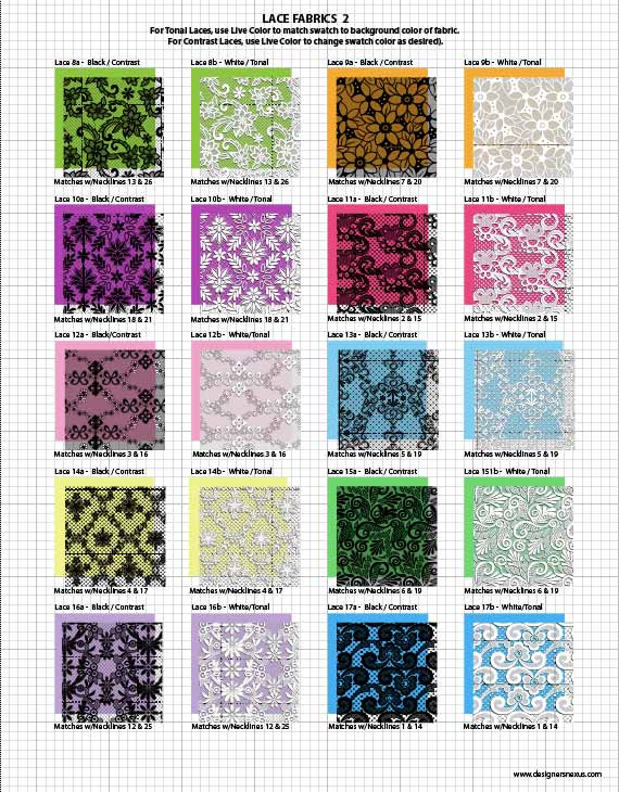 Vector Fabric Swatches & Fashion Embellishments - My Practical Skills ...